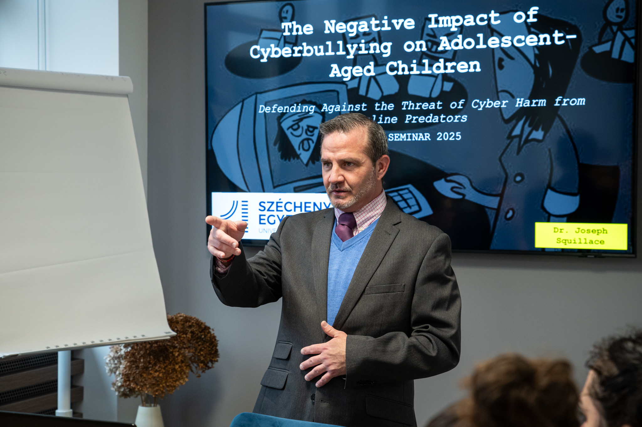 Dr Joseph Squillace previously taught at an international seminar focused on child protection at Széchenyi István University. (Photo: Gergely Nagy)
